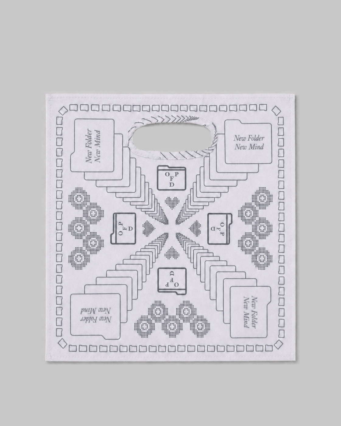 New Folder New Mind Bandana Bag - Heather Gray